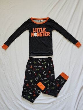 NWT Jaclyn Intimates Kids Little Monster Halloween Pajama Set Size S